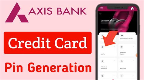 Axis Credit Card pin generate